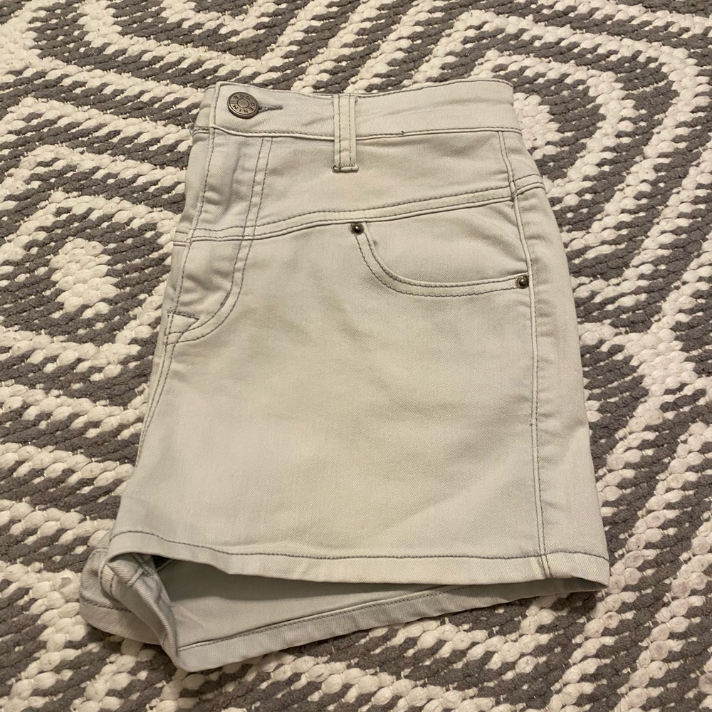 BDG high rise white shorts
